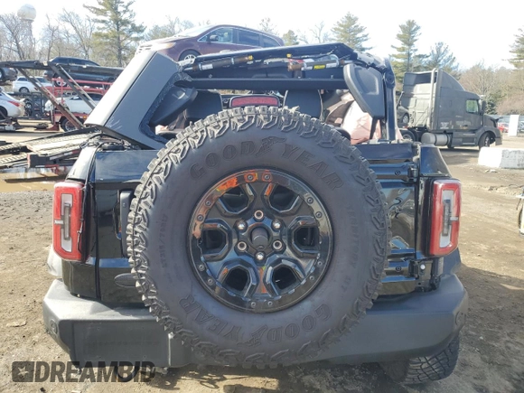 2022 Ford Bronco with VIN 1FMDE5CP4NLA79411, listed as a Copart auction lot 46832855 with Not provided miles and Salvage title. Bid and sale history available at DreamBid. Image 6.