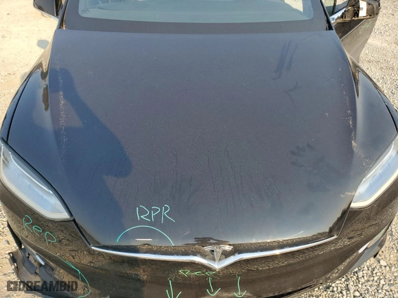 2016 Tesla Model X 70D with VIN 5YJXCAE28GF005190, listed as a Copart auction lot 65254734 with 0 mi miles and Salvage Title. Bid and sale history available at carsss.com. Image 12.