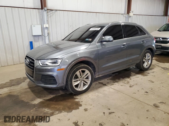 2016 Audi Q3 Premium Plus with VIN WA1EFCFS9GR001016, listed as a Copart auction lot 52300205 with 42,518 mi miles and Salvage Title. Bid and sale history available at carsss.com. Image 1.