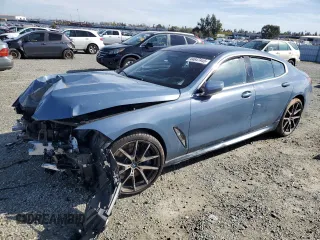 2020 BMW 8 Series M850i with VIN WBAGV8C03LCD56181, listed as a Copart auction lot 44647445 with 0 mi miles and Salvage Title. Bid and sale history available at carsss.com. Image 1.