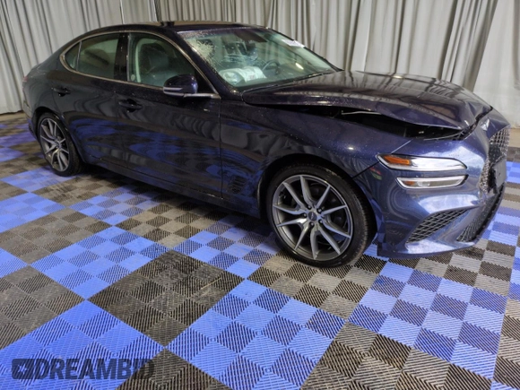 2023 Genesis G70 2.0T with VIN KMTG34TA0PU132391, listed as a Copart auction lot 72075974 with 17,479 mi miles and Salvage Title. Bid and sale history available at DreamBid. Image 4.