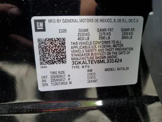 2021 GMC Terrain SLE with VIN 3GKALTEV8ML331424, listed as a Copart auction lot 61716814 with 8,814 mi miles and Salvage Title. Bid and sale history available at carsss.com. Image 15.