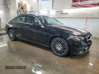 2025 Mercedes-Benz C 300 with VIN W1KAF4HB3SR242642, listed as a Copart auction lot 49090085 with 4,968 mi miles and Salvage Title. Bid and sale history available at DreamBid. Image 4.
