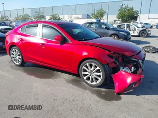 2015 Mazda 3 S Grand Touring with VIN JM1BM1W33F1227366, listed as a IAAI auction lot 41949229 with 100,908 mi miles and . Bid and sale history available at DreamBid. Image 1.