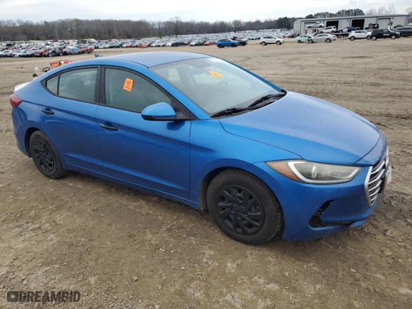 2017 Hyundai Elantra SE with VIN KMHD74LF0HU082915, listed as a Copart auction lot 89094575 with 91,993 mi miles and Salvage Title. Bid and sale history available at carsss.com. Image 4.