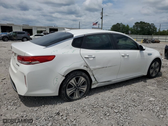 2017 Kia Optima Hybrid EX with VIN KNAGU4LE4H5010124, listed as a Copart auction lot 58970664 with 105,541 mi miles and Salvage Title. Bid and sale history available at carsss.com. Image 3.
