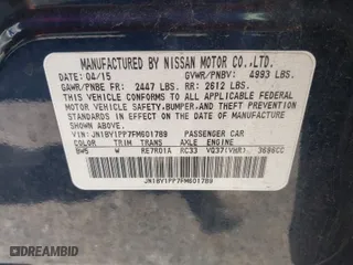 2015 Infiniti Q70L with VIN JN1BY1PP7FM601789, listed as a IAAI auction lot 41782519 with 1 mi miles. Bid and sale history available at carsss.com. Image 9.