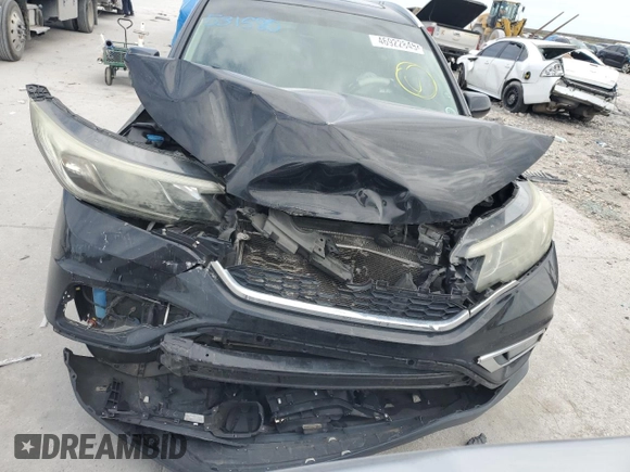 2015 Honda CR-V EX-L with VIN 2HKRM3H79FH531580, listed as a Copart auction lot 46922845 with 0 mi miles and Salvage Title. Bid and sale history available at carsss.com. Image 5.