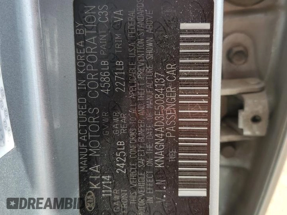 2015 Kia Optima Hybrid EX with VIN KNAGN4AD3F5084137, listed as a Copart auction lot 60562974 with 181,045 mi miles and Salvage Title. Bid and sale history available at carsss.com. Image 12.