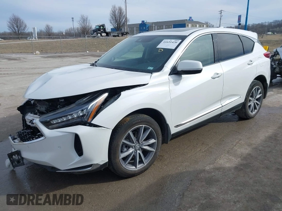 2023 Acura RDX w/Technology Package with VIN 5J8TC2H50PL000526, listed as a IAAI auction lot 41651420 with 33,354 mi miles. Bid and sale history available at carsss.com. Image 2.