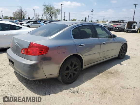 2006 Infiniti G35 with VIN JNKCV51E76M506169, listed as a Copart auction lot 55527525 with 197,516 mi miles and Clean Title. Bid and sale history available at carsss.com. Image 3.