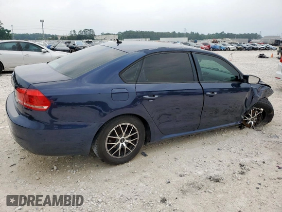 2014 Volkswagen Passat S with VIN 1VWAP7A34EC007652, listed as a Copart auction lot 57774695 with 205,764 mi miles and Salvage title. Bid and sale history available at DreamBid. Image 3.