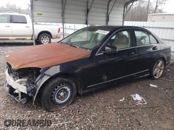 2011 Mercedes-Benz C with VIN WDDGF5EB4BR184206, listed as a Copart auction lot 44655965 with 133,737 mi miles and Clean Title. Bid and sale history available at carsss.com. Image 1.
