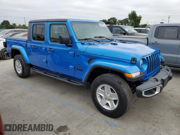 2022 Jeep Gladiator Willys with VIN 1C6JJTAM4NL130350, listed as a Copart auction lot 65083755 with 51,880 mi miles and Salvage title. Bid and sale history available at DreamBid. Image 4.