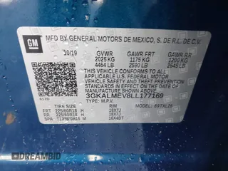 2020 GMC Terrain SLE z VIN 3GKALMEV8LL177169, wystawiony jako IAAI lot #42217487 z przebiegiem 75 303 mil mil oraz . Historia ofert i sprzedaży dostępna na DreamBid. Obrazek 9.