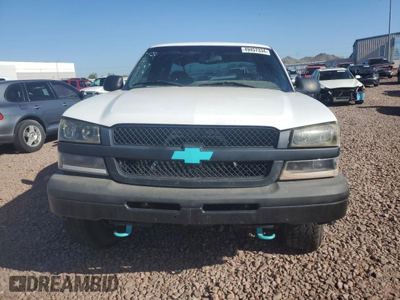 2004 Chevrolet Silverado 1500 Work Truck with VIN 1GCEC19V84E385253, listed as a Copart auction lot 49457334 with 0 mi miles and Salvage Title. Bid and sale history available at carsss.com. Image 5.