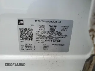 2023 Cadillac XT4 AWD Premium Luxury with VIN 1GYFZDR46PF130198, listed as a Copart auction lot 57763285 with 8,346 mi miles and Salvage title. Bid and sale history available at DreamBid. Image 12.