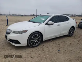 2015 Acura TLX V6 Tech with VIN 19UUB3F5XFA001483, listed as a Copart auction lot 42386515 with 135,582 mi miles and Salvage Title. Bid and sale history available at carsss.com. Image 1.