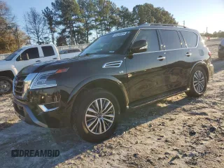 2021 Nissan Armada SV with VIN JN8AY2AC7M9147231, listed as a Copart auction lot 84339974 with 62,110 mi miles and Salvage Title. Bid and sale history available at carsss.com. Image 1.