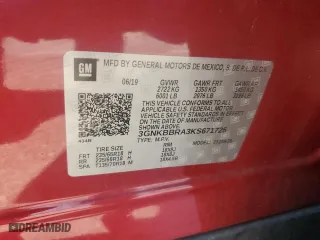 2019 Chevrolet Blazer with VIN 3GNKBBRA3KS671725, listed as a Copart auction lot 51829695 with 51,378 mi miles and Salvage Title. Bid and sale history available at carsss.com. Image 13.