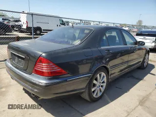 2003 Mercedes-Benz S 55 AMG with VIN WDBNG74J23A378637, listed as a Copart auction lot 52378705 with 128,745 mi miles and Salvage Title. Bid and sale history available at DreamBid. Image 3.