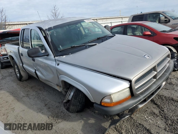 2002 Dodge Dakota Sport with VIN 1B7HG38N02S655900, listed as a Copart auction lot 43469045 with 198,561 mi miles and Salvage Title. Bid and sale history available at carsss.com. Image 4.