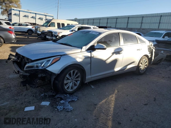 2017 Hyundai Sonata Sport with VIN 5NPE34AF3HH504936, listed as a Copart auction lot 80871504 with 100,133 mi miles and Salvage Title. Bid and sale history available at DreamBid. Image 1.