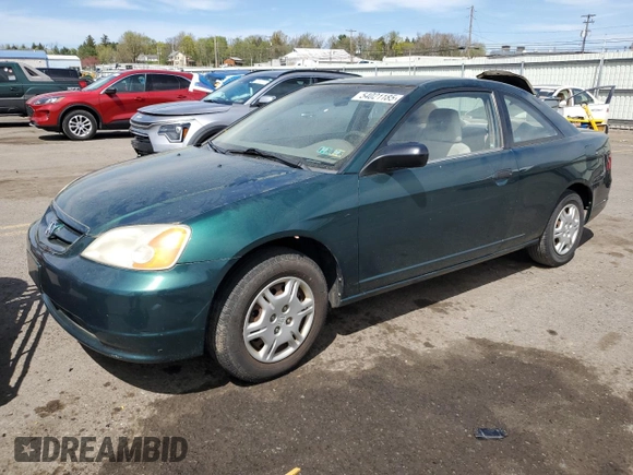 2001 Honda Civic with VIN 1HGEM21211L034052, listed as a Copart auction lot 54021185 with 175,093 mi miles and Clean title. Bid and sale history available at DreamBid. Image 1.