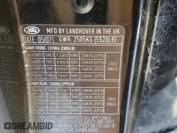 2008 Land Rover LR2 SE with VIN SALFS24N68H039672, listed as a Copart auction lot 75120294 with Not provided miles and Salvage title. Bid and sale history available at DreamBid. Image 13.