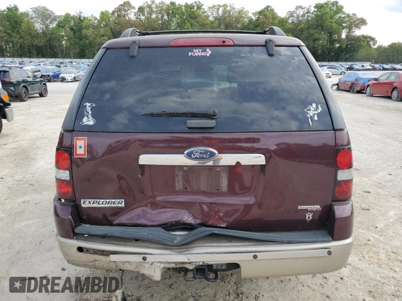 2006 Ford Explorer Eddie Bauer with VIN 1FMEU64866UA08498, listed as a Copart auction lot 50334975 with 186,415 mi miles and Salvage title. Bid and sale history available at DreamBid. Image 6.