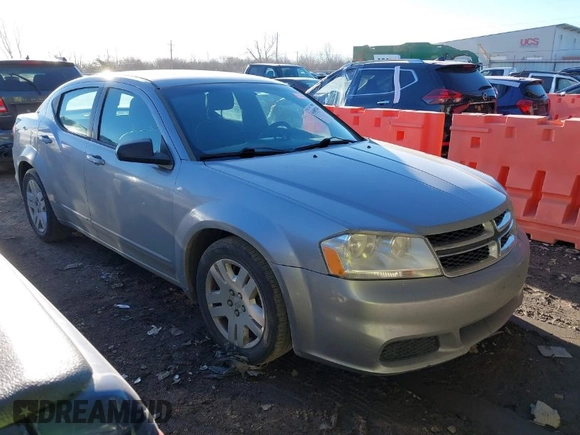 2013 Dodge Avenger SE with VIN 1C3CDZAB4DN590562, listed as a IAAI auction lot 41689241 with 258,167 mi miles and . Bid and sale history available at carsss.com. Image 1.