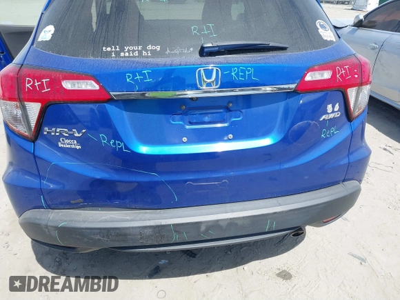 2020 Honda HR-V EX with VIN 3CZRU6H57LM704948, listed as a IAAI auction lot 41876428 with 84,786 mi miles. Bid and sale history available at carsss.com. Image 6.