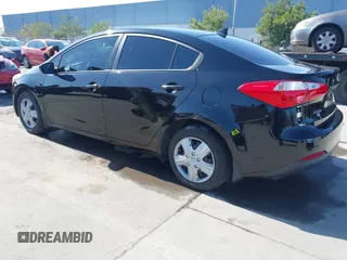 2014 Kia Forte LX with VIN KNAFK4A60E5245046, listed as a IAAI auction lot 41775035 with 203,001 mi miles. Bid and sale history available at carsss.com. Image 3.