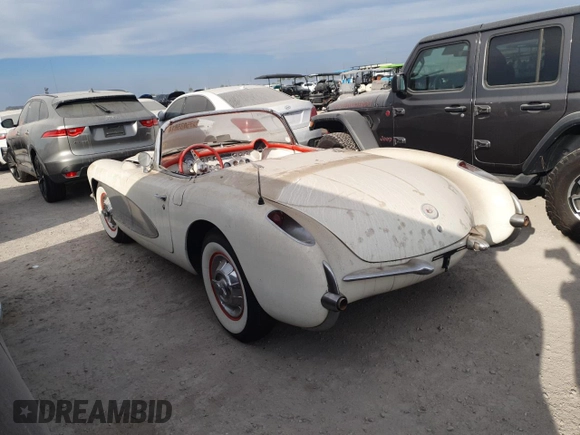 1956 Chevrolet Corvette с VIN E56S001613, выставлен на аукционе Copart как лот 75833614 с пробегом 5 646 миль миль и Списание • Salvage title. История ставок и продаж доступна на DreamBid. Изображение 2.