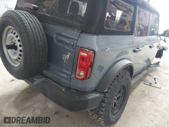2023 Ford Bronco with VIN 1FMDE5BH2PLB16114, listed as a IAAI auction lot 41392107 with 37,400 mi miles and . Bid and sale history available at DreamBid. Image 4.