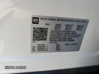 2024 GMC Terrain SLT with VIN 3GKALVEG3RL300909, listed as a Copart auction lot 65032885 with 21,466 mi miles and Clean title. Bid and sale history available at DreamBid. Image 13.