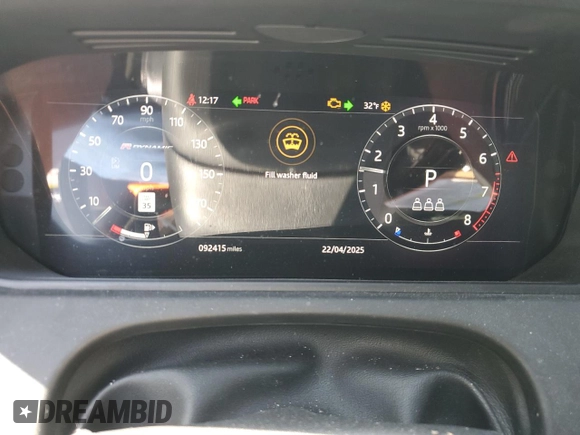 2019 Land Rover Range Rover Velar R-Dynamic SE with VIN SALYL2FV0KA219460, listed as a Copart auction lot 48358855 with 92,415 mi miles and Salvage Title. Bid and sale history available at carsss.com. Image 9.