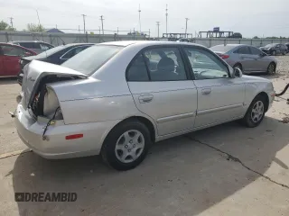 2004 Hyundai Accent GL with VIN KMHCG45C64U524377, listed as a Copart auction lot 53976094 with 65,230 mi miles and Non Repairable. Bid and sale history available at carsss.com. Image 3.