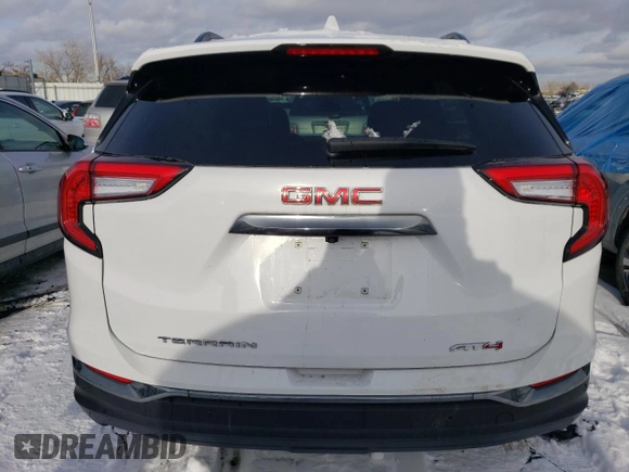 2024 GMC Terrain AT4 with VIN 3GKALYEG7RL289477, listed as a Copart auction lot 87857225 with 7,718 mi miles and Salvage Title. Bid and sale history available at DreamBid. Image 6.
