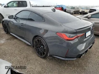 2022 BMW M4 Competition xDrive with VIN WBS43AZ03NCK18031, listed as a Copart auction lot 75090034 with 18,837 mi miles and Non Repairable. Bid and sale history available at carsss.com. Image 2.