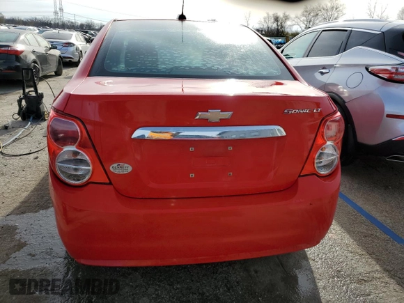 2015 Chevrolet Sonic LT with VIN 1G1JC5SH8F4162447, listed as a Copart auction lot 82182954 with 114,956 mi miles and Salvage Title. Bid and sale history available at DreamBid. Image 6.