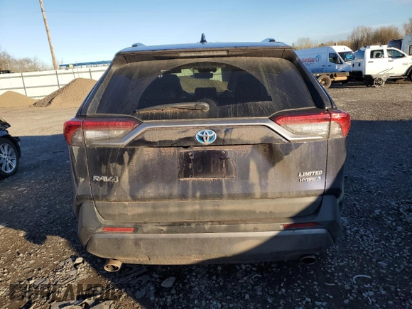 2020 Toyota RAV4 Hybrid Limited with VIN 2T3DWRFV3LW075010, listed as a Copart auction lot 87093284 with 0 mi miles and Salvage Title. Bid and sale history available at carsss.com. Image 6.