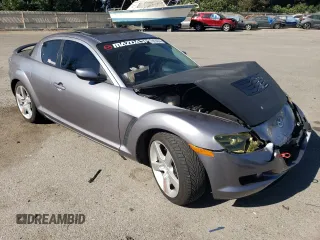 2005 Mazda RX-8 with VIN JM1FE17N750155896, listed as a Copart auction lot 76634044 with 51,103 mi miles and Salvage Title. Bid and sale history available at carsss.com. Image 4.
