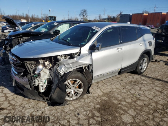 2018 GMC Terrain SLE with VIN 3GKALMEV4JL356631, listed as a Copart auction lot 83968864 with 0 mi miles and Salvage Title. Bid and sale history available at carsss.com. Image 1.