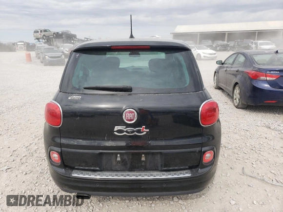 2017 FIAT 500L Lounge with VIN ZFBCFACH1HZ040164, listed as a Copart auction lot 47177495 with 35,209 mi miles and Salvage Title. Bid and sale history available at DreamBid. Image 6.