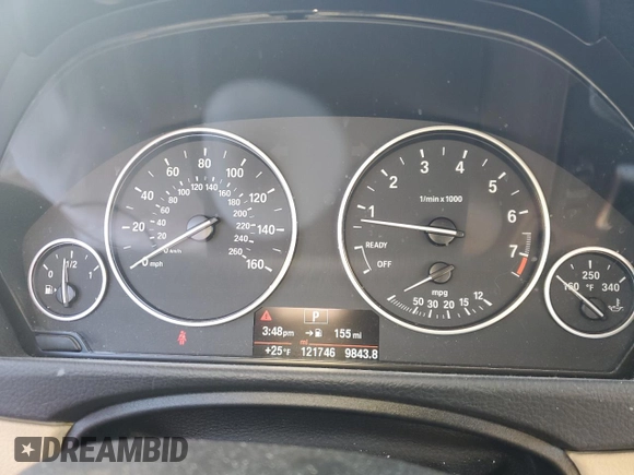 2016 BMW 3 Series 320i with VIN WBA8A9C55GK617725, listed as a Copart auction lot 88348055 with 121,746 mi miles and Salvage Title. Bid and sale history available at carsss.com. Image 9.