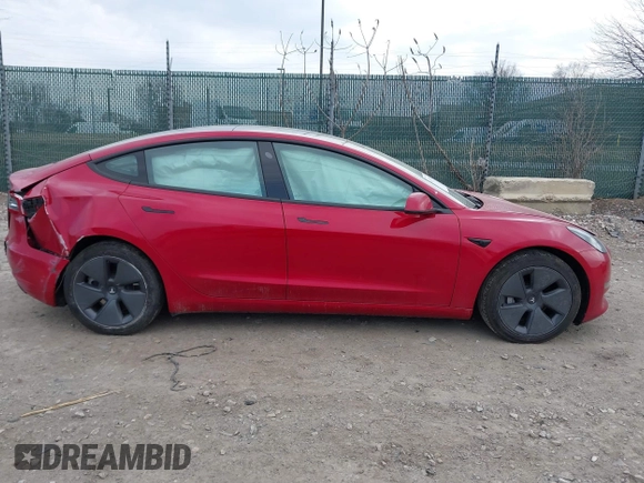 2022 Tesla Model 3 with VIN 5YJ3E1EA3NF333128, listed as a IAAI auction lot 41719743 with Not Provided miles. Bid and sale history available at carsss.com. Image 12.