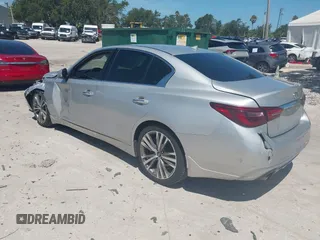 2018 Infiniti Q50 Luxe with VIN JN1EV7AP7JM358611, listed as a IAAI auction lot 42579521 with 102,922 mi miles and . Bid and sale history available at DreamBid. Image 3.