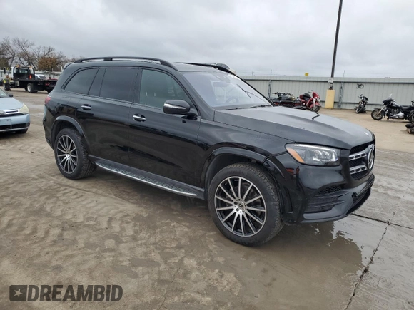 2023 Mercedes-Benz GLS with VIN 4JGFF8GE1PB007316, listed as a Copart auction lot 85457104 with 13,339 mi miles and Salvage Title. Bid and sale history available at carsss.com. Image 4.