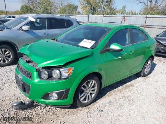 2014 Chevrolet Sonic LT with VIN 1G1JC5SB2E4227125, listed as a IAAI auction lot 40667083 with 108,963 mi miles. Bid and sale history available at carsss.com. Image 2.